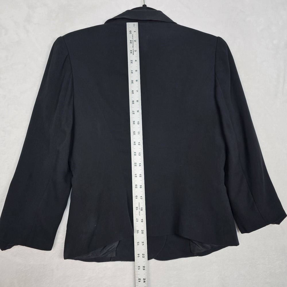 Morgane Le Fay Blazer Womens M Silk Lycra Jacket Career Office Lightweight USA - Picture 9 of 11